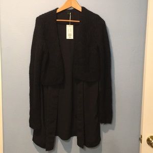 COS woven mix cardigan sweater
